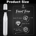 thumbnail image 2 of 4 Pack 15 mm Empty Acrylic Permanent Marker Clear White Marker Pen Fine Point Empty Refillable Markers, 2 of 6