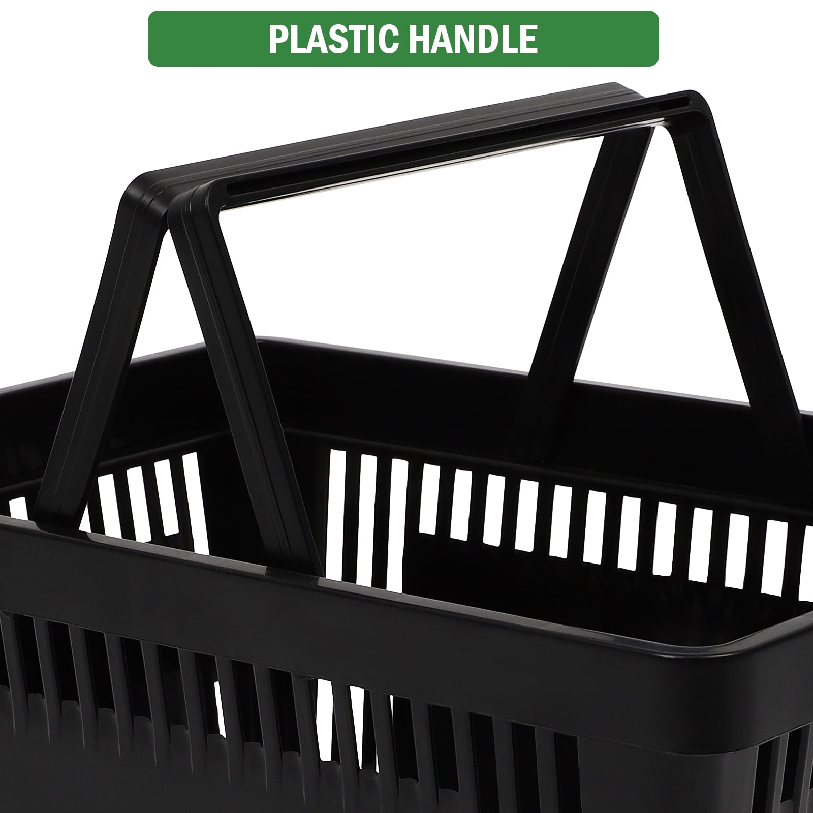 12PCS 21L Black Shopping Basket Basket With Plastic Handles For Supermarket shop