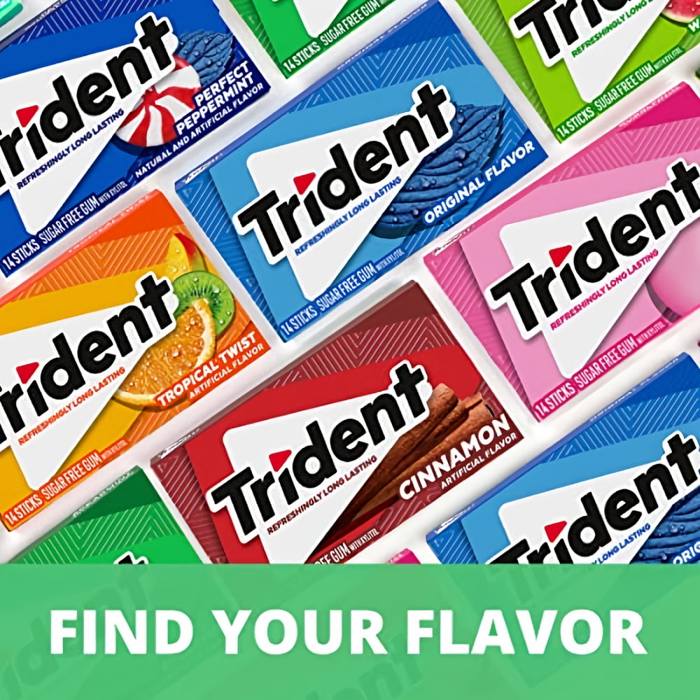 Trident Spearmint Gum (Pack of 10)