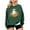 Green 1, variant on Wensltd Women Halloween Sweatshirt Loose Graphic Pullover Fall Long Sleeve Tops