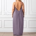 thumbnail image 5 of Glisme Casual Dresses For Women Plus Size Dress Sleeveless Loose Backless Maxi Robe Housecoat Wear Summer Outfit Light Purple Sundress Graduation Dresses, 5 of 5