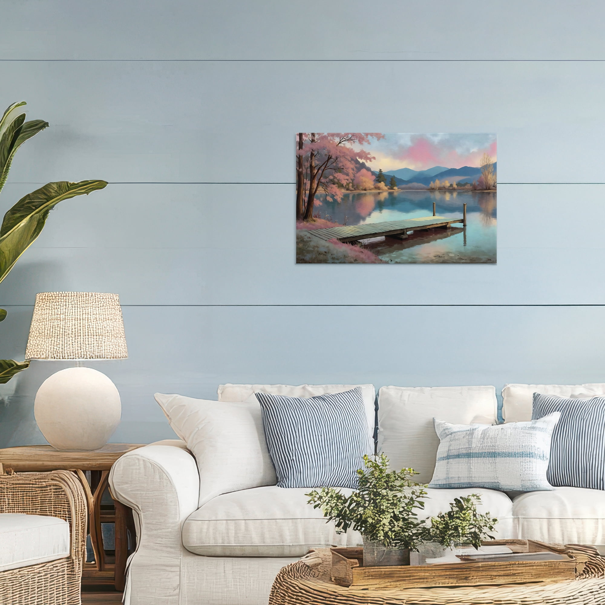 Stupell Industries Pink Dock at Sunset Canvas Wall Art, design by Creative Studio