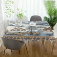 thumbnail image 3 of Yayeee Tablecloths 60" x 90" Rectangle Wrinkle Resistant Party Table Cover, Blue Snowy Mountain, 3 of 8