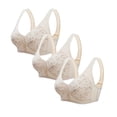 thumbnail image 1 of Bras for Women, 3PC Womans Plus Size Printing Comfortable Bra Underwear, 1 of 4