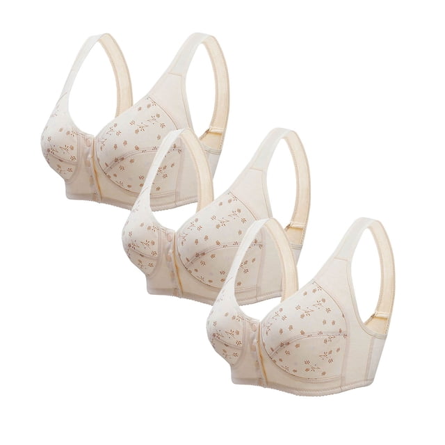 Bras for Women, 3PC Womans Plus Size Printing Comfortable Bra Underwear
