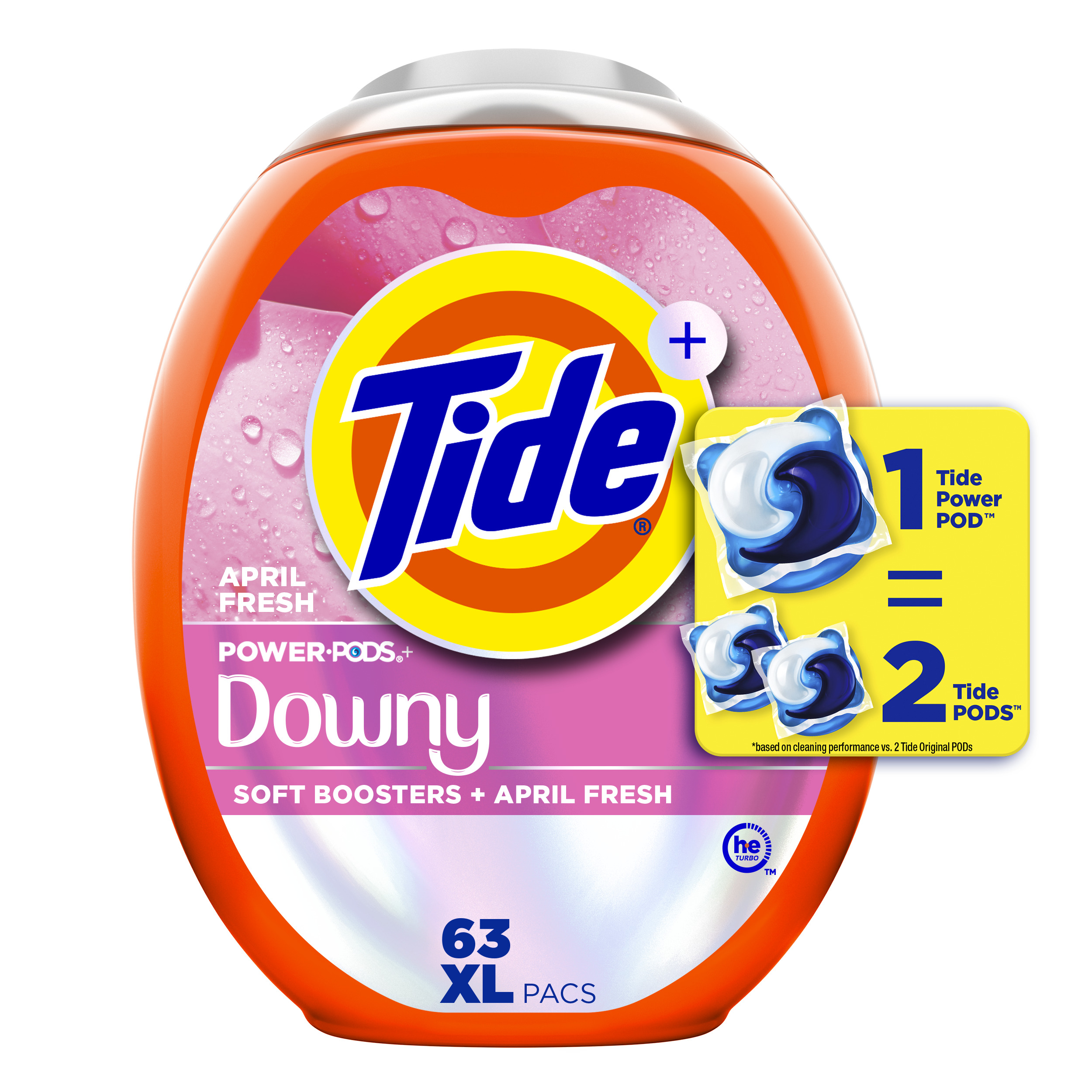 Tide Power PODS with Downy, April Fresh Scent, 63 Count photo 1