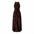 thumbnail image 7 of GUACER Maxi Dress for Women Halter Neck Abstract Print Sleeveless Backless Sundress Boho Flowy High Waist Resort Wear Beach Vacation Outfit, 7 of 7