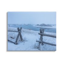 Stupell Industries Snow Covered Fields Country Fences Winter Landscape Photograph Gallery Wrapped Canvas Print Wall Art, Design by Steve Smith