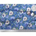thumbnail image 3 of Soimoi Rayon Fabric Leaves & Anemone Floral Fabric Prints By Yard 42 Inch Wide, 3 of 5