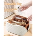 thumbnail image 2 of Make up Bag Travel Toiletry Bag Cosmetic Bags for Women Makeup Bag Organizer Pouch Case Beige Large Capacity Cosmetic Travel Bathroom Bag for Traveling With Compartment Easy Access, 2 of 6