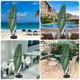 thumbnail image 6 of Patio Umbrella Cover 8'-12' Fits Cantilever Offset Umbrella Outdoor Umbrella Covers 420D with Telescopic Rod Water Resistant Parasol Cover Green, 6 of 8