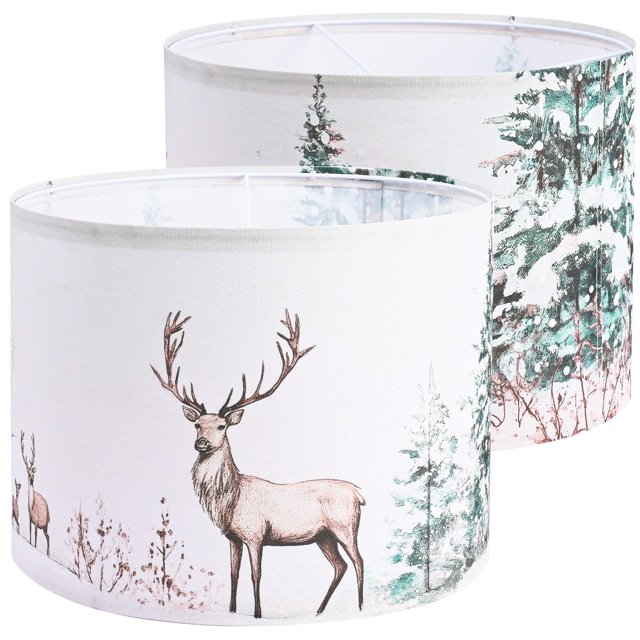 Lamp Shade Novantl Green Forest HD Printing 33 cm, juego de 2