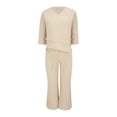 thumbnail image 6 of MSJUHEG Summer Outfits for Women Sweatsuit Lounge Set Womens Matching Sets for Women 2 Piece Pants Set for Women Summer Tank Crop Top Wide Leg Pants Set Two Piece Outfits Summer Beige L, 6 of 9