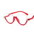thumbnail image 3 of Gafas de lectura tipo ojo de gato de medio marco para mujer, gafas graduadas con luz azul, lupa óptica para miopía, 3 of 5