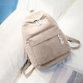 thumbnail image 3 of Boyscolos School Backpack for Unisex Large Corduroy Bookbag Lightweight Laptop Bag for Women Casual High School College Beige One Size, 3 of 5