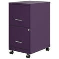 thumbnail image 1 of Pemberly Row 18" 2-Drawer Mobile Metal Vertical Filing Cabinet - Midnight Purple, 1 of 6