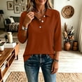 thumbnail image 6 of Dweltoz Golf Polo Shirts for Women Long Sleeve Collared Button Top Stretch Breathable Tennis Shirt Casual Loose Fit Active Wear Fall Lightweight Athletic Tops,Red M, 6 of 6