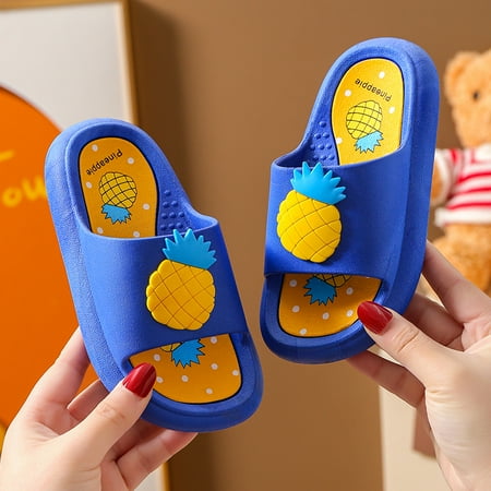 

One opening Little Kids Summer Slipper Cute Avocado/Strawberry/Carrot/Pineapple Thick Sole Anti-Slip Shoes Toddlers Summer Footwear Sandal