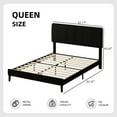 thumbnail image 6 of 4 EVER WINNER Queen Size Upholstered Platform Bed Frame with Headboard, Black Queen Bed Frame, No Box Spring Needed, Black, 6 of 7
