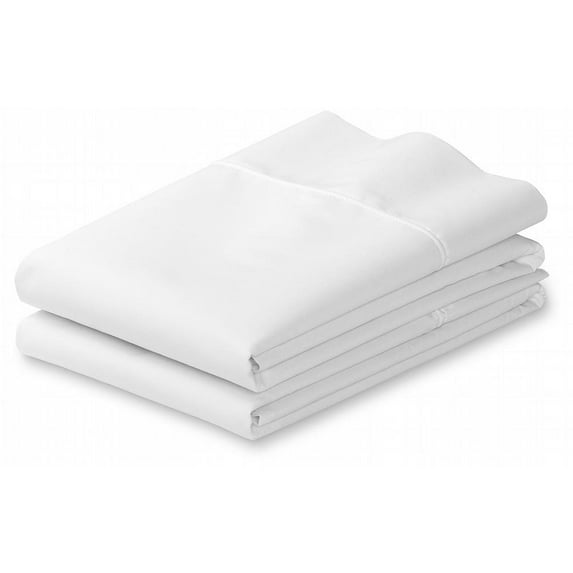 Fresh Linen Collection Premium 100% Egyptian Cotton Pillowcase Pair: Hypoallergenic, Breathable, and Luxuriously Soft Pillow Covers (Standard/Queen, White) Set of 2
