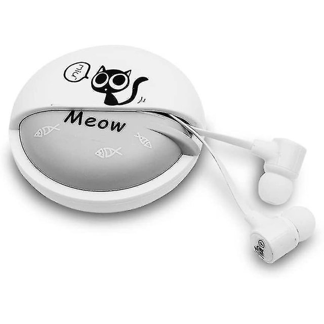 Stereo 3.5mm In Ear Cat Earphones Earbuds With Microphone With Earphone Storage Case For Smartphone Mp3 Ipod Pc Music (pink) Xq-ej650