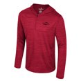 thumbnail image 2 of Men's Colosseum Cardinal Arkansas Razorbacks Always Sunny Lightweight Quarter-Zip Hoodie, 2 of 3