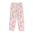 thumbnail image 3 of Lsque Rabbit And Peach Print Women's Pajama Pants, Lounge Pant - Comfortable Home Wear,Elastic Waistband, Stylish Design-Small, 3 of 9