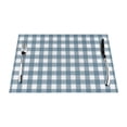 thumbnail image 1 of XMXT 4 Pcs Woven Placemats, Blue Check Print Stain Resistant Anti-Skid Placemat for Kitchen Table, 12 x 18 inches, 1 of 6