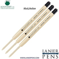 Lanier Combo Pack - 3 Pack - Monteverde SoftRoll Ballpoint P13 Paste Ink Refill Compatible with most Parker Style Ballpoint Pens - Black (Medium Tip 0.7mm)