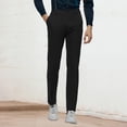 thumbnail image 2 of XDZJLR Mens Casual Pants Solid Colour Draped Style Micro Stretch Large Size Straight Pant, 2 of 5