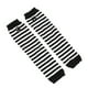 thumbnail image 1 of Nvzi Guantes largos sin dedos a rayas, calentadores de brazos tejidos de invierno para punk rock, cosplay, gótico y fiestas navideñas, color blanco y negro, 1 of 5