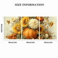 thumbnail image 4 of Autumn Pumpkin Wall Art 3pcs Rustic Pumpkin Sunflower Wrapped Canvas Prints Fall Themed Canvas Thanksgiving Pictures Farmhouse Kitchen Decor 08Suitable for room decoration 12*16inch*3pcs, 4 of 5
