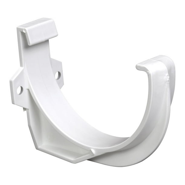 Plastmo 4 in. W White Vinyl Half Round Gutter Bracket