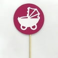thumbnail image 2 of Darling Souvenir, Baby Pram Baby Shower Cupcake Toppers, Dessert Decorations - Pack Of 20, 2 of 3