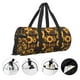thumbnail image 3 of Balery Brown Blue Plaid Sunflower Bolsa de Gimnasio para Mujeres y Hombres, Bolsa de Viaje Impermeable, Bolsa de Fin de Semana con Compartimento para Zapatos y Bolsillo Húmedo, 3 of 6