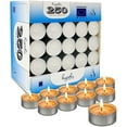 thumbnail image 1 of Hyoola, 4 Hour Natural European Made Unscented Tea Light Candles - White (250 Pack), 1 of 7