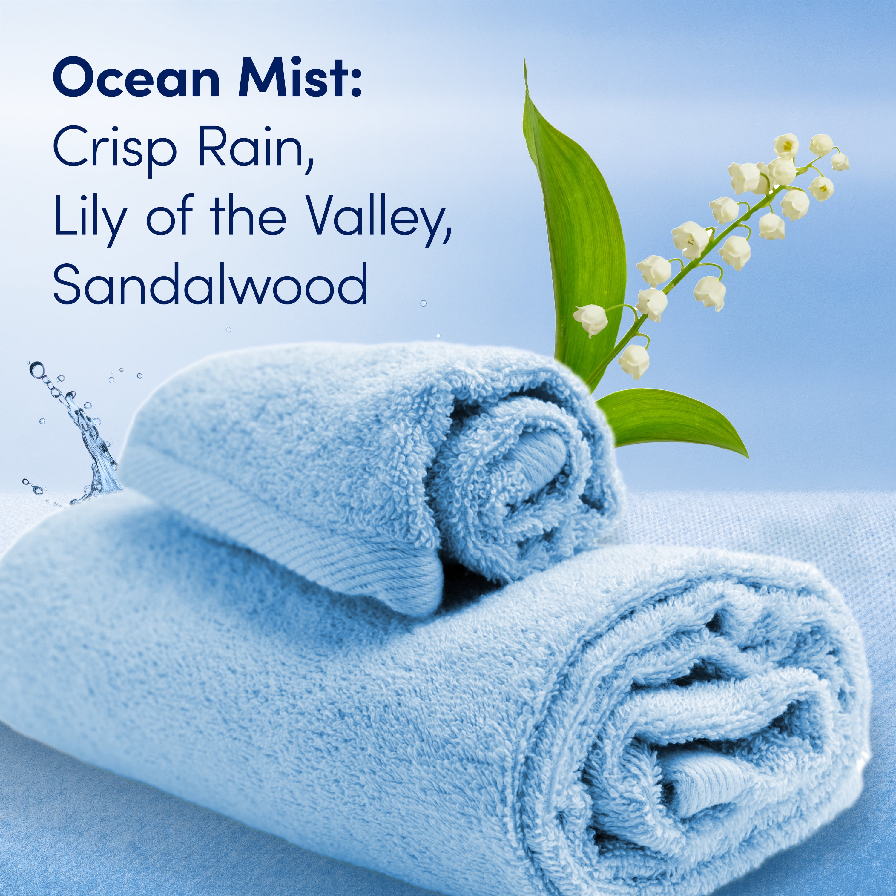 (4 pack) Downy Gentle Soft + Fresh Liquid Fabric Softener, Ocean Mist Scent, 44 fl oz, 66 Loads