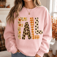 thumbnail image 5 of Halloween Shirt, Fall Sweatshirt, Autumn Shirt, Pumpkin Season Hoodie, Leopard Plaid Fall Graphic Tee, Thanksgiving Outfit, Cozy Fall Gift For Women, 5 of 9