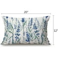 thumbnail image 2 of Lavender Lumbar Throw Pillow Cover 12x20 Inch Decorative Bedroom Living Room Blue Floral Rectanglar Cushion Case for Bed Sofa Couch, 2 of 6