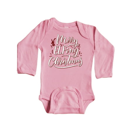 

Inktastic Merry Elfing Christmas Gift Baby Boy or Baby Girl Long Sleeve Bodysuit