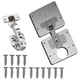 thumbnail image 1 of Placa de reparación de bisagras para gabinetes, muebles, cajones, ventanas, mesas de acero inoxidable 2Placa + Bisagra + 16 Tornillo, 1 of 8