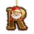 thumbnail image 2 of DAMAI 26 Letter Gold Christmas Ornaments With Cartoon Santa Claus- 2D Initial Ornaments for Christmas Tree, Personalized Name Decorations with Alphabet Letters for Holiday Decor, 2 of 3