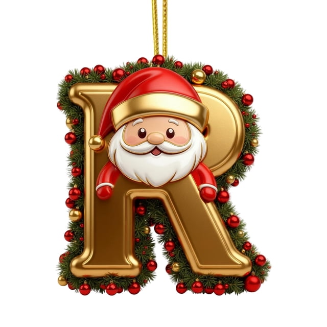 Rapeiae 26 Letters Christmas Tree Decoration Pendant Christmas Tree Ornaments Personalized Christmas Ornaments Christmas Decoration Xmas Tree Hanging Decor
