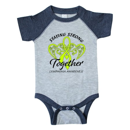 

Inktastic Lymphoma Awareness Staying Strong Together Gift Baby Boy or Baby Girl Bodysuit