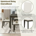 thumbnail image 6 of Churanty Farmhouse Kitchen Dining Table Set with Bench for 6, Rectangular Kitchen Dining Table and 4 upholstered Chairs for Dining Room, Beige+Grey, 6 of 19