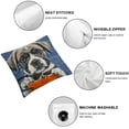 thumbnail image 6 of nygtbtfer Little Puppy Cute Cartoon Red Collar Dog Pillow Covers Pillowcases Home Decor Bed Couch Sofa Office Living Room Cushion for Dog Lovers Gifts White, 6 of 7