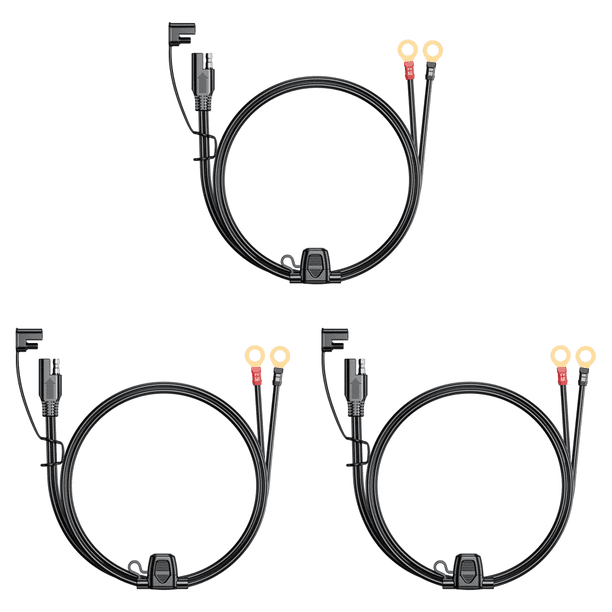 1 cable SAE 18AWG 2 pines a conector de cable de terminal de junta tórica para batería (0,8 m)