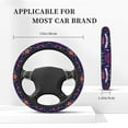 thumbnail image 5 of Disketp Happy Mardi Gras Elastic Microfiber Steering Wheel Cover for Truck,SUV,Cars,Universal 15 inch,Anti-Slip, 5 of 8