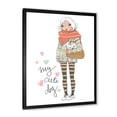 thumbnail image 2 of Designart 'My Cute Dog Cute Girl With Dog' Shabby Chic Framed Art Print, 2 of 4
