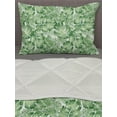 thumbnail image 3 of Tropical Comforter & Sham Bedding Set, Exotic Palm Leaves Tropical Beach Side Plant Botanic Ornamental, 3 pcs Duvet Set Microfiber Filling Quilt, 5 Sizes, Green Pale Green, by Ambesonne, 3 of 4